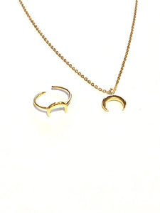 Necklace | Gold Crescent Moon