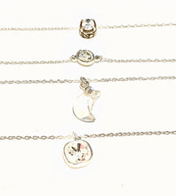 Load image into Gallery viewer, Antique Single Crystal Charm Necklace
