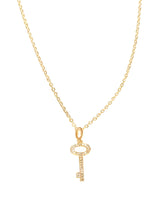 Load image into Gallery viewer, Necklace | Gold CZ Key Charm

