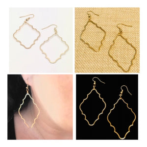Earrings | Gold Brass Nairobi Silhouettes