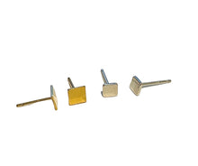 Load image into Gallery viewer, Earrings | 14kt Gold Square Studs 5mm
