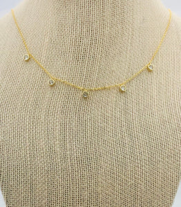 Necklace | Silver Crystal Drop Link