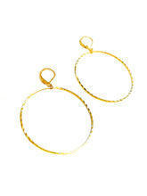Load image into Gallery viewer, Earrings | Gold Brass Hoops
