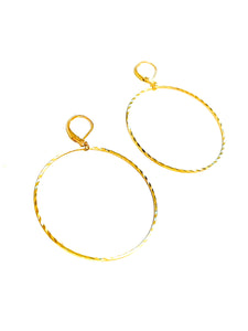 Earrings | Gold Brass Hoops