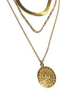 Necklace | Gold Herringbone 16"