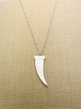 Load image into Gallery viewer, Necklace | Long Silver Tusk
