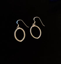 Load image into Gallery viewer, Earrings | Silver Oval Hoops
