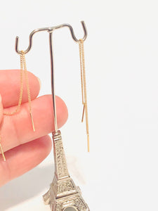 Earrings | Simple Gold Chain Threaders