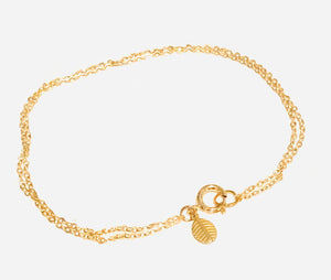 Anklet | Gold with Mini Leaf