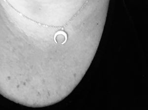 Necklace | Gold CZ Crescent Moon
