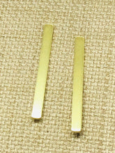 Load image into Gallery viewer, Earrings | Gold Brass Bar
