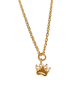 Necklace | Gold Mini Paw Charm