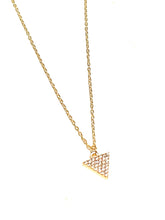 Load image into Gallery viewer, Necklace | Gold Triangle CZ Charm
