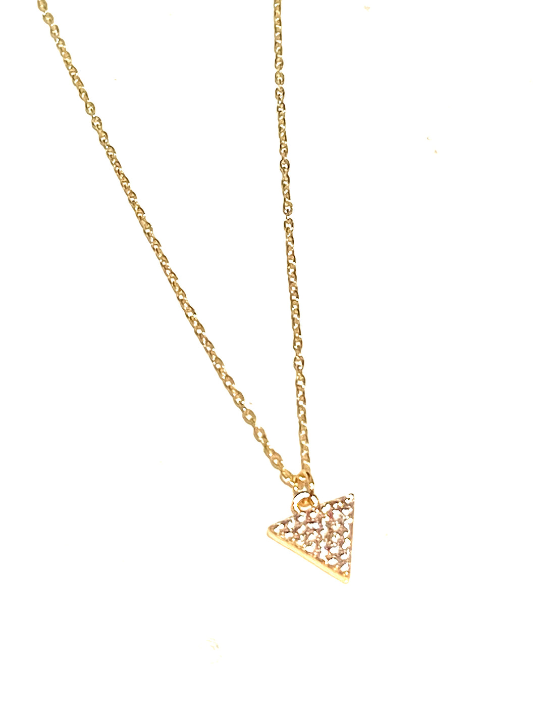 Necklace | Gold Triangle CZ Charm
