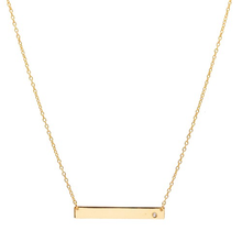 Load image into Gallery viewer, Necklace | Nameplate Bar with CZ
