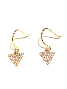 Earrings | Gold Triangle CZ