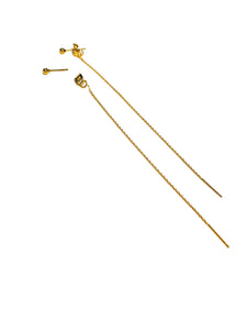 Earrings | *Mini Gold Ball Faux Threader Earrings | Cat + Nat collaboration