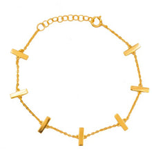 Load image into Gallery viewer, Bracelet | Gold Cross Bar

