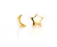 Load image into Gallery viewer, Earrings | Star + Moon Studs
